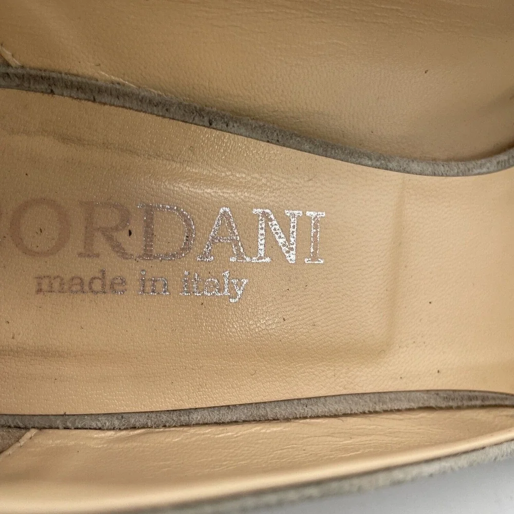 Cordani Size EU 37 US 6.5 -7 Handmade Italy Corda‎ Suede Leather Gray Pump Shoes